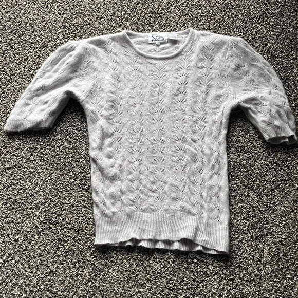 Vintage Westbound Blouse Women Small White Lambswool & Angora Knit Fairy Cottage - Picture 1 of 7